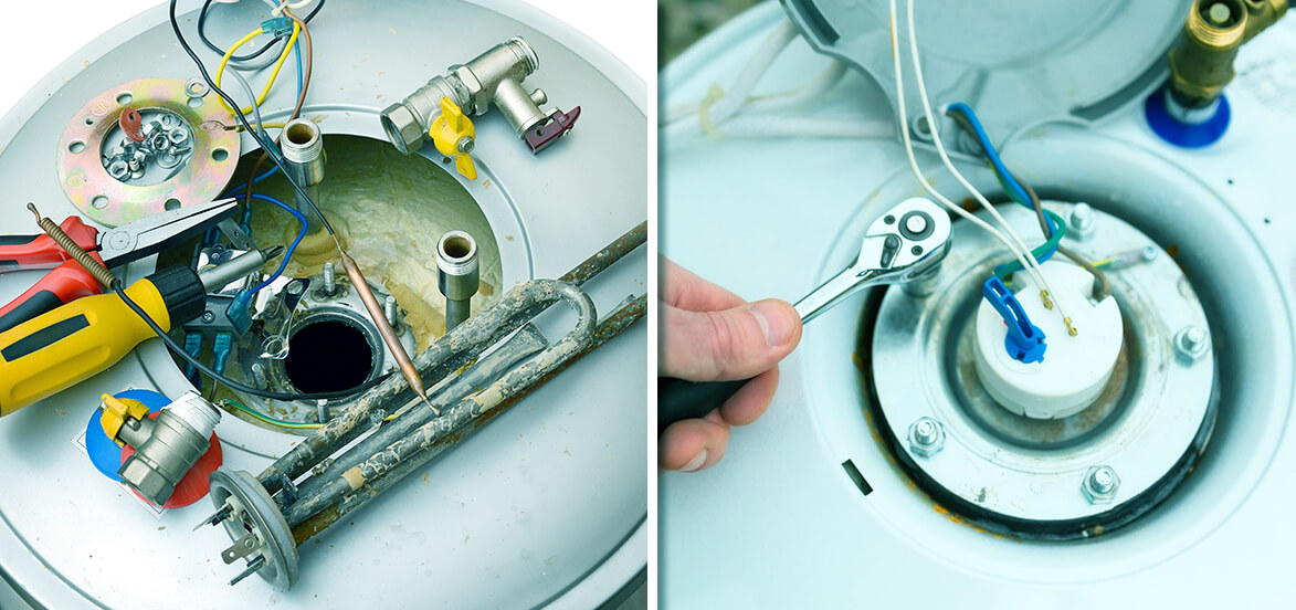 Repair faulty water heater