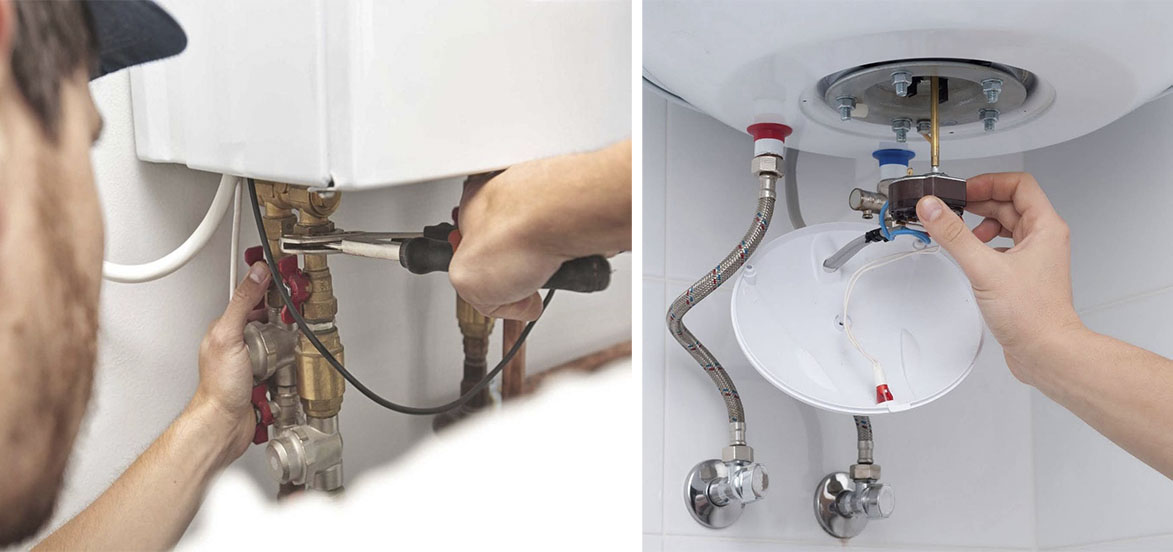 water heater replacement technician