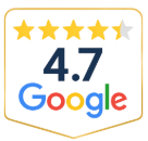 Rated 4.7 Stars on Google
